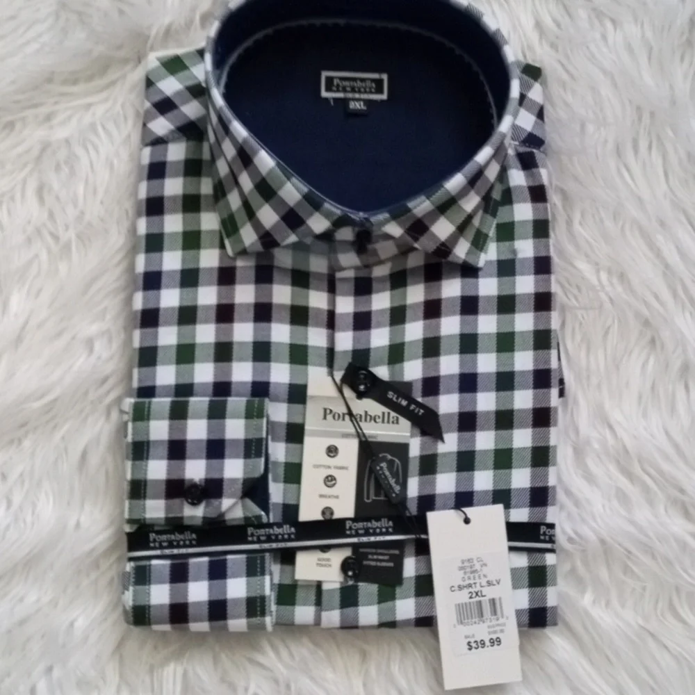 Portabella New York , men's long sleeve dress shirt - Picture 1 of 6